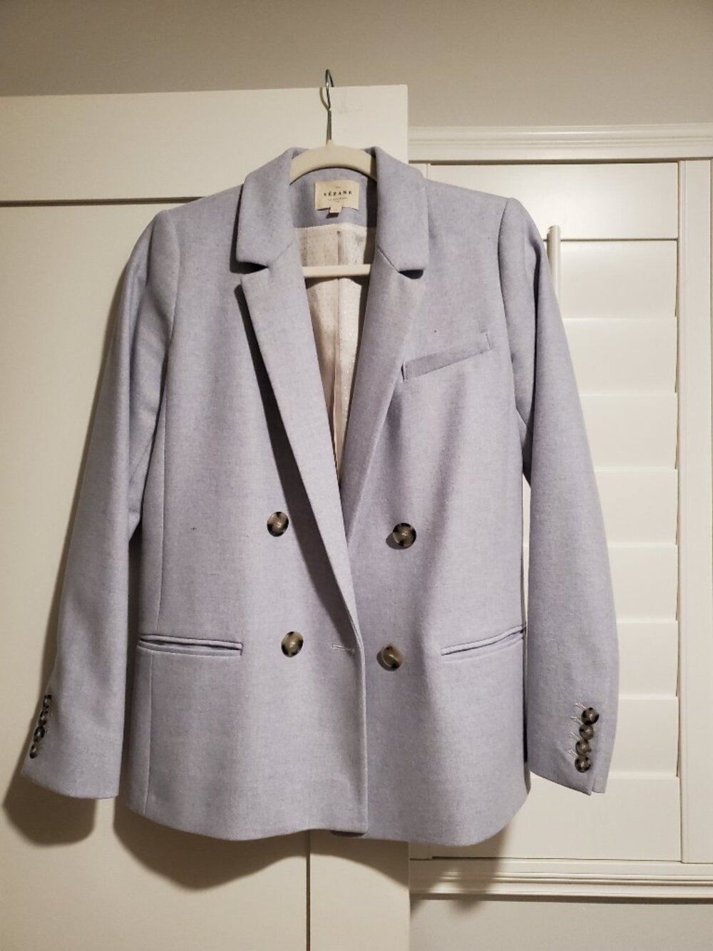 Sezane Christie Jacket and matching Martin Trousers size 34/2 ICE BLUE